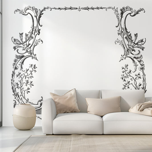 French Inspired Crown Molding Mural