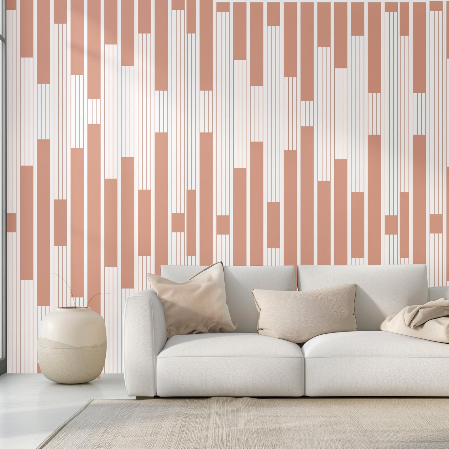 Monochrome Rhythm Stripe Wallpaper