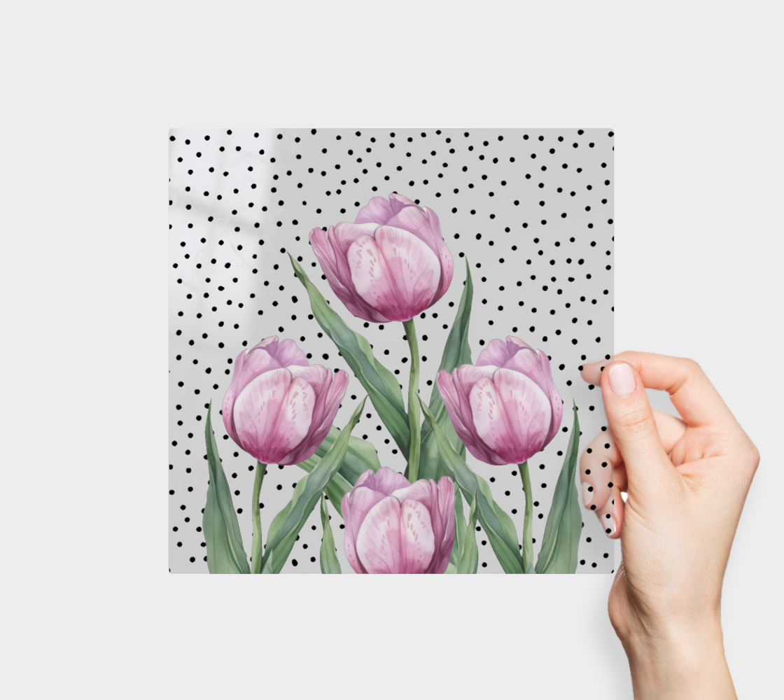 Tulip With Dots Sticker