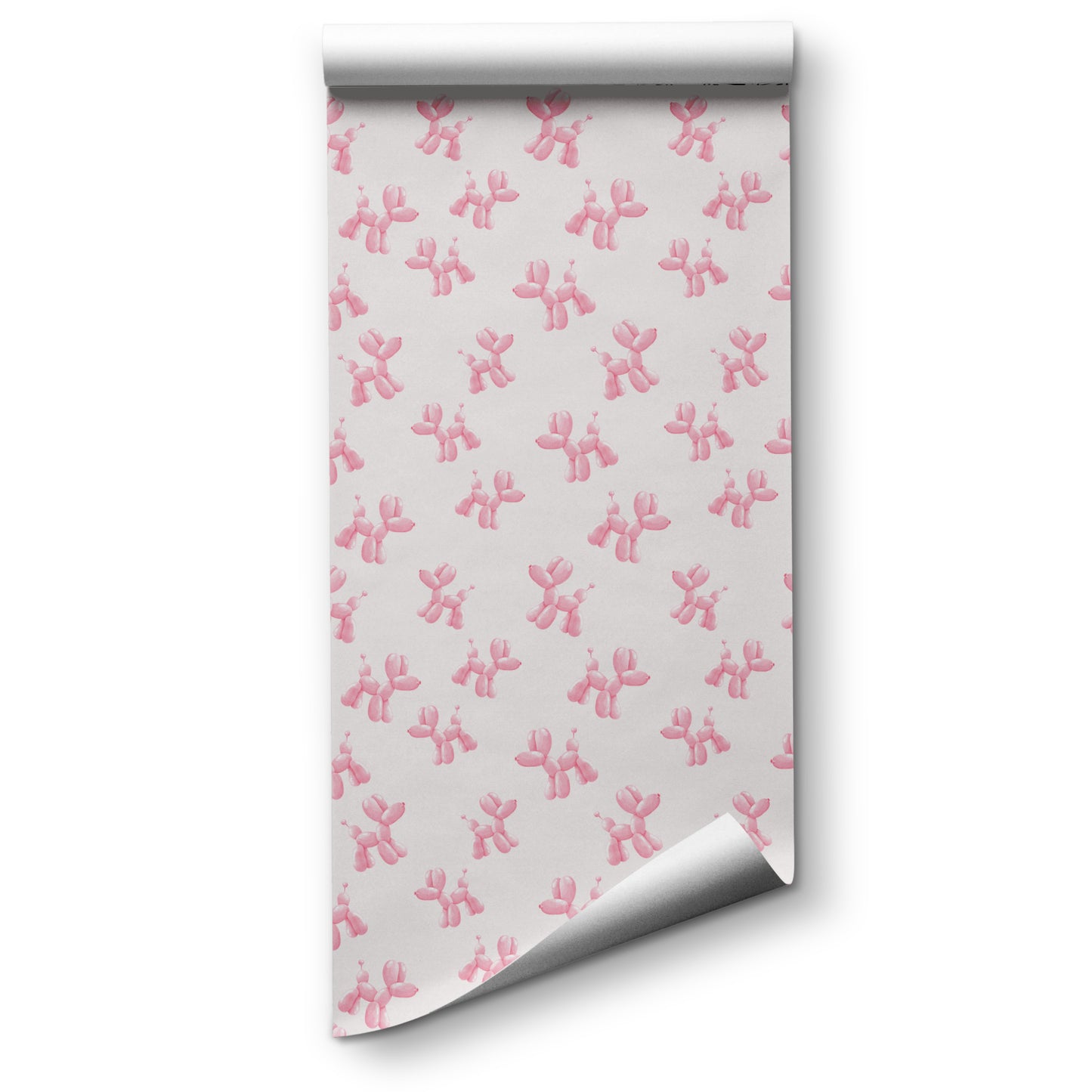 Dog Balloon Peel and Stick Wallpaper - Pink